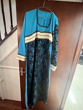 Blue and black Egyptian Kaftan XL long sleeve 