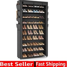 Tall Shoe Rack with Cover, 10