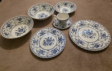 Johnson Brothers Indies Blue China Lot x7 Piece Lot Plates Bowls England Tea Set