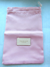 Radley London Pink Dust Bag For Purse. Drawstring. 7.5" x 5.5". New. Free Post