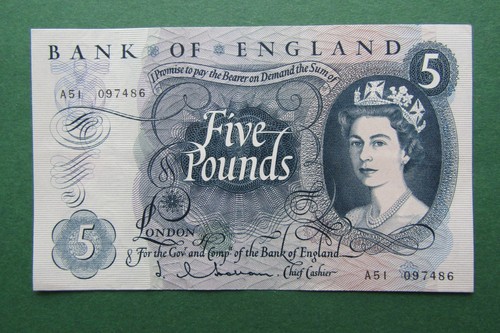 Bank england five - of,
