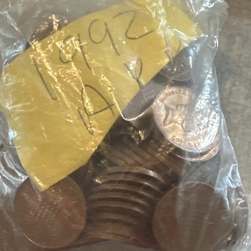 100 coins 1992 one penny - 100,