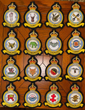 RAF BLAZER BADGES BRAND NEW HAND EMBROIDERED RAF SQUADRONS HAND SEW TUDOR CROWNS