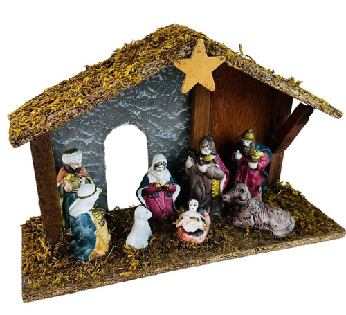Christmas nativity set vtg - christmas,