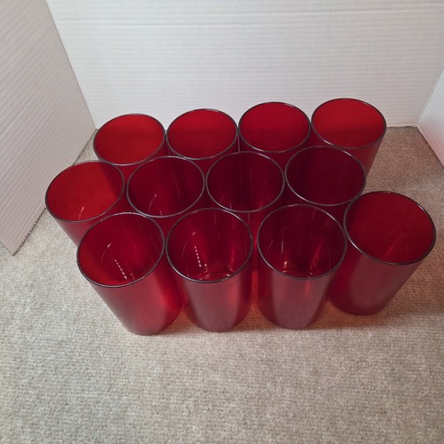 Set red plastic melamine - 12,