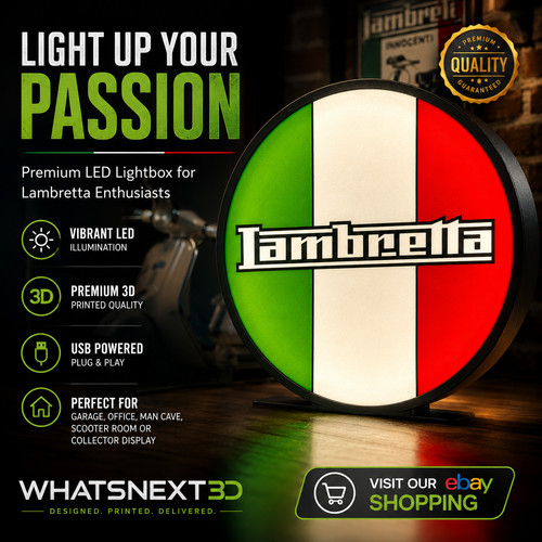 Lambretta led lightbox sign - lambretta,