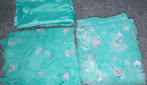 Sea green embroidery - , fabric