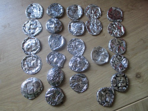25x vintage foil milk bottle