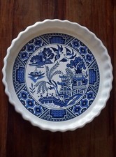 Willow pattern Flan dish - Ceramic