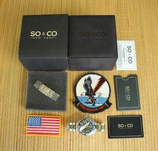 USN NAVAL VP30 PRO'S NEST AIRCREW AVIATOR BATMAN DATE DIAL GMT WATCH & BOX SET