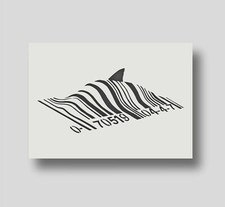 Reusable Banksy Barcode Shark