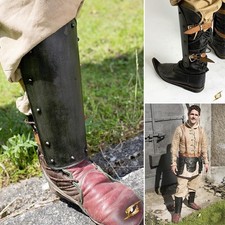 Medieval Dark Warrior Greaves