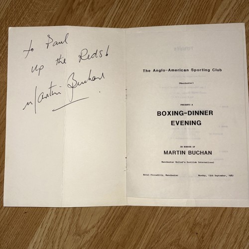 Martin buchan signed program - buchan,