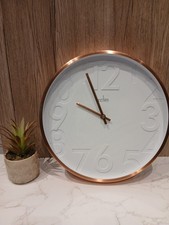 Large Acctim Bronze Surround Wall Clock 32cm Diameter