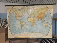 Vintage School Wall Map World