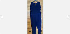 QVC Antthony Designs 3XL Navy V-Neck Jumpsuit with Pockets BNWT