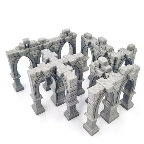 Medieval ruined pillars - medieval,