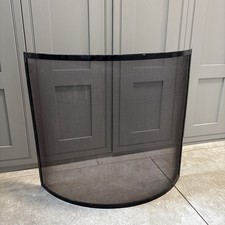 Black Metal Mesh Curved Large Fire Guard