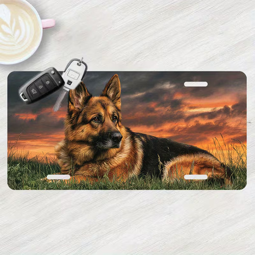 German shepherd license - shepherd, plate