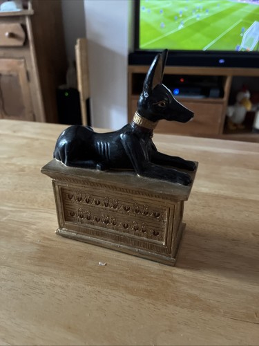 Egyptian resin anubis jackal - resin,