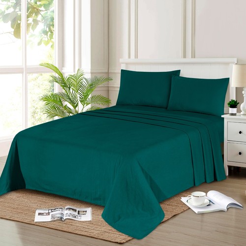 Emerald green flat flannel - emerald,