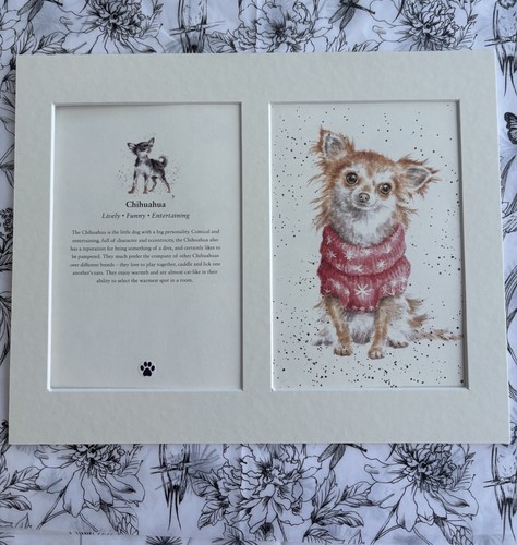 Mounted dog print page art - mounted,