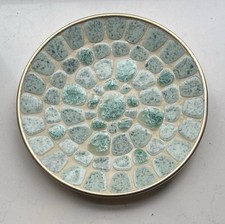 Vintage Mosaic Plate. Teal