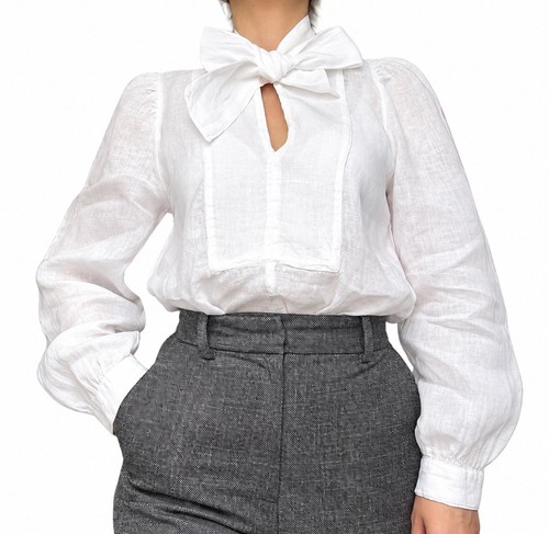 Zara 100 linen white blouse - zara, 100%