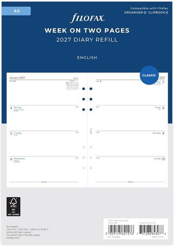 Filofax size 2027 diary - filofax,