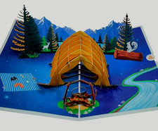 3D Pop Up Happy Camping