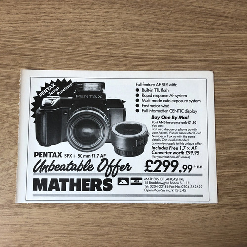 Cams92 magazine advert - cams92, 5x8