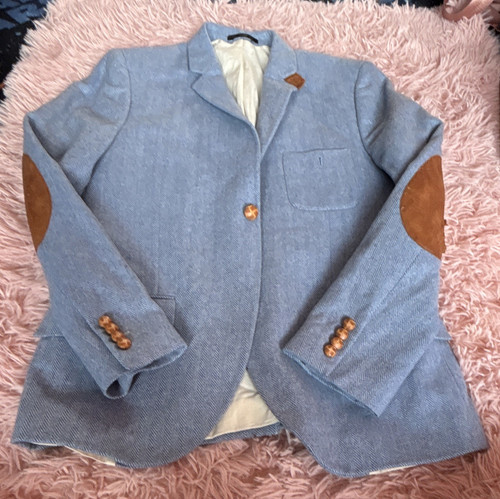 Men blue tweed wool - h&m,