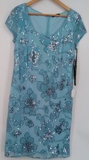 Vera Mont Blue Sequin Dress