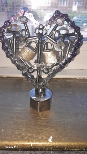 Steampunk scrap metal art - metal,