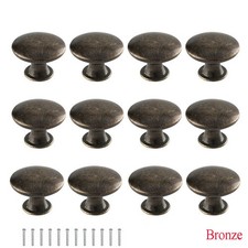 12Pcs Antique Brass Color Knobs Handles For Drawer Cupboard Door Cabinet Knob