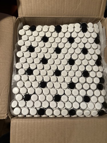 Penny round matte white with - penny,