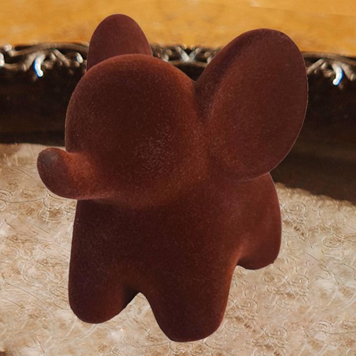 Resin flocking elephant statue - flocking,