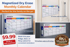 Dry Erase Magnetic Monthly