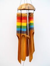 Wooden Bamboo Stick & Coconut Shell Garden Windchime Mobile 50 cm Multicoloured
