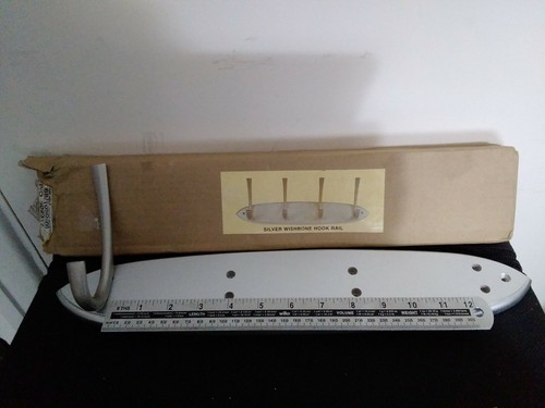 Silver wishbone hook rail - silver,