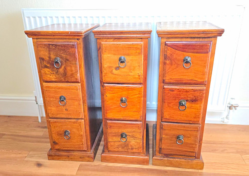 Rustic brown wooden drawers - rustic,