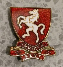 Good Vintage Invicta Kent County Enamel Pin Badge