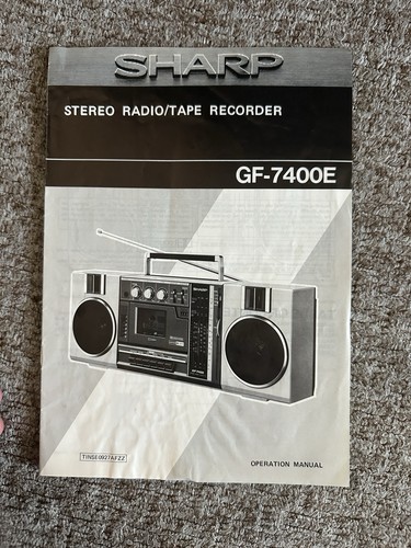Sharp 7400e operation - sharp, gf-7400e