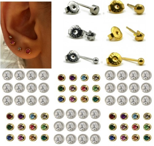 New ear piercing - piercing, studs