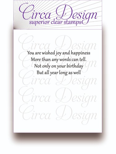 Clear unmounted birthday verse - unmounted,