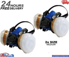 2x Gerson A1 P2 2K Paint Respirator Mask - High Quality Protection (Size M)