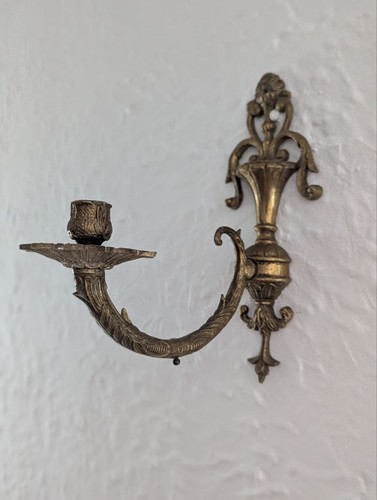 Vintage ornate brass wall - vintage,