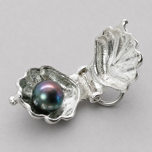 Sterling silver opening black - silver,