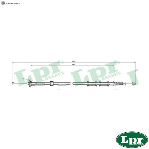 Cable parking brake c0180b - cable,