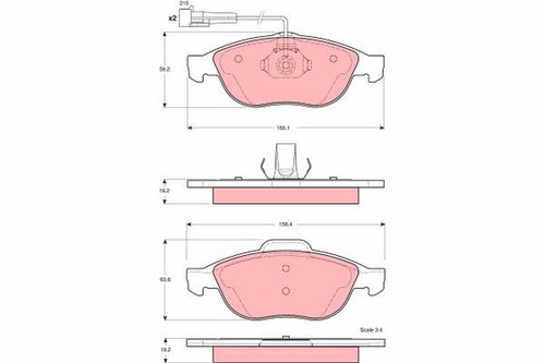 Front trw gdb1337 - gdb1337, pad